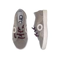 ARO_ ZAPATILLAS SUNNY GASOL EN PIEL SERRAJE BEIG, CON CORDONES ELASTICOS - details 0