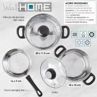 Juego de 3 Sartenes Antiadherentes Wellhome 16/20/24 Cm en Aluminio Prensado | Resistentes a Altas Temperaturas - details 1