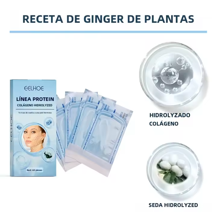60Pcs Hilo De Colágeno Dorado Antienvejecimiento Lines Finas Antiarrugas Firmeza Facial Filler Absorbible Sin Agujas Serum De Cuidado De La Piel - 1