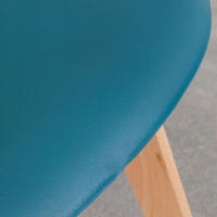 ORION91 Silla ARA Color Azul Turquesa Intenso y Patas Haya 46x55x83 cm Comedor Oficina Salón Teletrabajo Cocina – SpazioLuzio - details 2