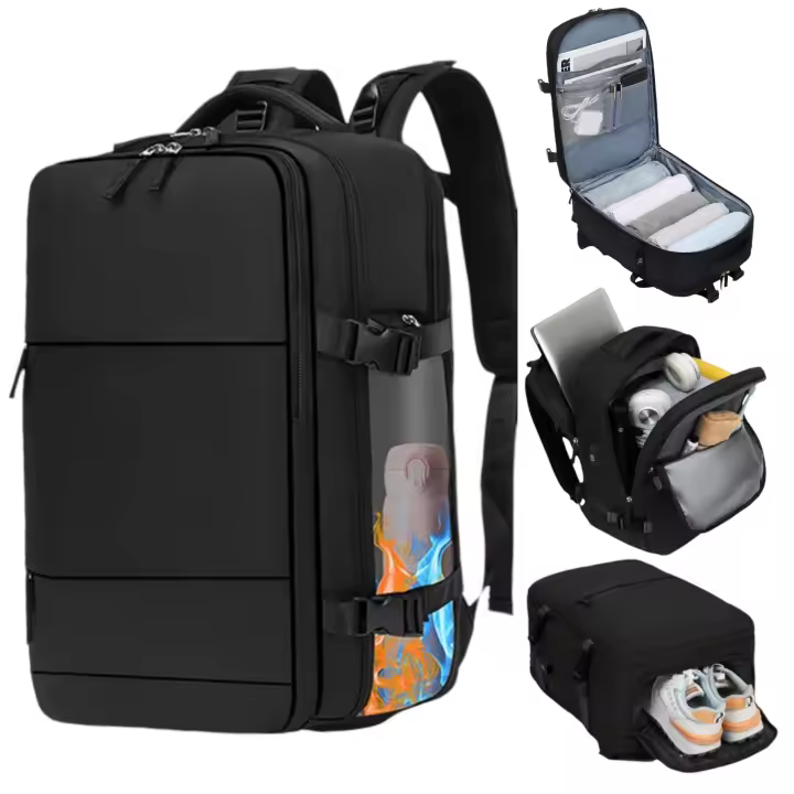 Mochila para Portátil con Conector USB integrado  Mochilas en 2 Colores con Agarre de Mano para Viaje  Múltiples Bolsillos (1288-001 2210 FLASH 1999 F6) - 1