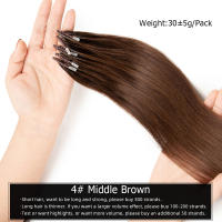 Extensiones De Cabello Humano 8D Micro Fibra Con Nano Anillo Invisibles Mini Silicona Cabello Negro Rubio Mecánico Invisible - details 3