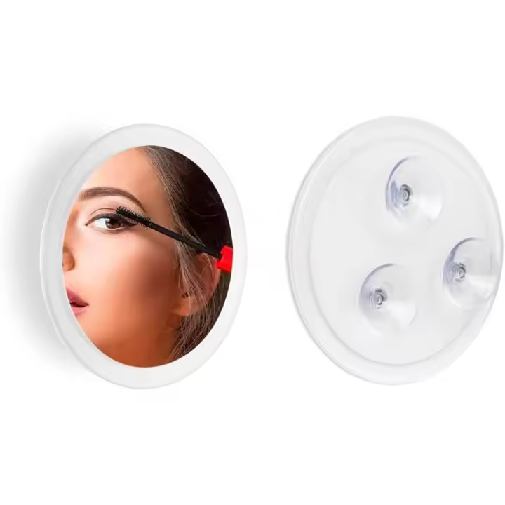 APLIKE BATHROOM LIGHTING | Espejo Redondo de Aumento (x3) con Ventosa - 15.2 cm - Ideal para Maquillaje, Depilado o Afeitado - Fácil Instalación - 1