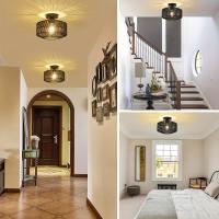 Luz De Techo Bohemia Hecha a Mano En Rattan Con Encanto Rustico Farmhouse Montaje Fácil No Incluye Bombilla - details 14