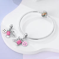 Colgante De Serie Trabajo Y Carrera En Color Plata Para Pulsera Pandora DIY Joyería Para Mujer Zirconia Metálica De Plata - details 49