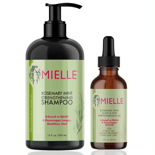 Mielle Organics Mielle/Fortalecedor de menta y romero/Champú/Aceite fortalecedor del cuero cabelludo y el cabello/Oferta/Set de regalo - 1