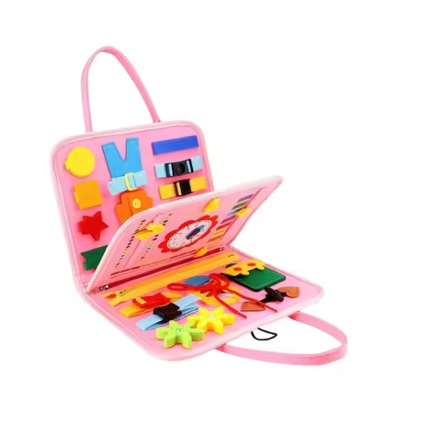 Tablero de Fieltro Educativo para Niños - Juguete DIY de Aprendizaje Temprano, Montessori, Tablero Ocupado para Bebés y Preescolar - 1