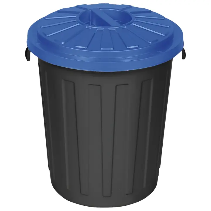 Keeper Cubo de Basura Supermax-Bin con Tapa y Cierre Roscado Azul 50L - Colección Mats - 1