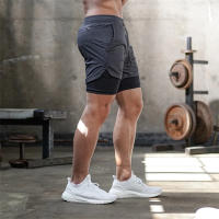 Shorts De Fitness Para Hombre Doble Capa 2 En 1 Deporte Entrenamiento En El Gimnasio Quick Dry Running Verano Shorts Casual - details 5