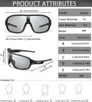 Gafas De Ciclismo Unisex POAT Polarizadas Y Fotocromáticas Para Exterior Pesca Y Deporte Montura De Polímero Lentes TAC - details 1