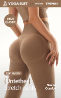 Pantalones De Yoga De Cintura Alta Sin Costuras Para Mujer Pantalones De Running Y Deportes Al Aire Libre Con Levantamiento De Caderas Talla Grande Transpirables - details 0