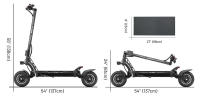 YUME HAWK Pro Scooter Eléctrico, Neumáticos de Carretera Sin Cámara 10x4.5", Motor de 3000W*2, Batería de 60V 30Ah, Velocidad Máxima de 50km/h, Alcance Máximo de 100km, Sistema de Cambio de 3 Marchas, Frenos de Disco, Suspensión Hidráulica Ajustable, Cont - details 12