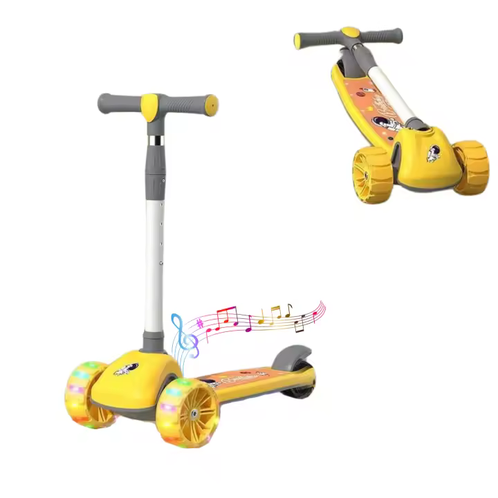 MAGIC SELECT 𝗣𝗮𝘁𝗶𝗻𝗲𝘁𝗲 𝗽𝗮𝗿𝗮 𝗡𝗶𝗻̃𝗼𝘀 de 3-12 Años. Patín Infantil Plegable. Scooter para Niños con Luces LED, 3 Ruedas PU, 4 Alturas Ajustables, Carga Máxima de 50kg. - 1