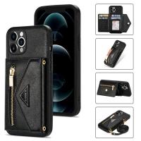 Funda De Cuero Para iPhone Con Lanyard Y Monedero Porta Tarjetas Funda Crossbody Protectora Anti-Scratch Antisalpicaduras Para Modelos 13 12 Mini 15 14 11 pro Max XS XR 7 8 plus - details 3