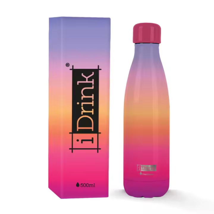 BOTELLA TERMICA IDRINK 500ML SUNSET MANTIENE FRIO 36 HORAS Y CALOR 24 HORAS SIN BPA - 1