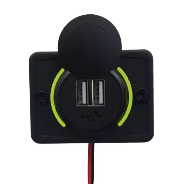 Enchufe Universal Para Coche 12-24V 3.1A Dual USB Cargador Accesorio De Salida De Energía Para Camper Caravana RV Autobús Barco - 1