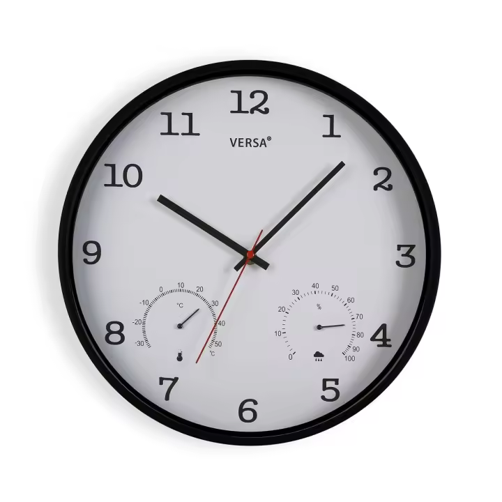 Reloj de Pared Versa Blanco Plástico 4,3 x 35,5 x 35,5 cm - 1