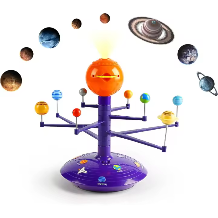 Sistema solar para niños, kit de modelo de sistema solar de astronomía parlante, proyector planetario con 8 planetas, juguetes espaciales para niños y niñas - 1