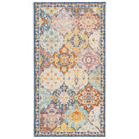 vidaXL Alfombra de interior/exterior diseño vintage ARBIZU 80x150 cm Color Rosa,  Multicolor,  Gris claro y mas Alfombras de área  Alfombra de Piso para Sala de Estar Dormitorio Habitación Salón - details 3