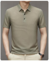 Camiseta De Verano De Seda Helada Con Manga Corta Absorbente De Sudor Color Sólido Top Ligero Con Cuello Redondo Gran Tamaño - details 12