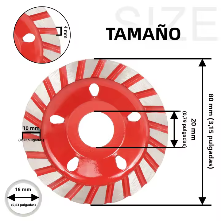 Discos De Pulido De Diamante Para Amoladora Angular 80/100/115/125/150/180mm Herramienta De Grindjeo Para Corte De Piedra Azulejo Granito Y Concreto - 1