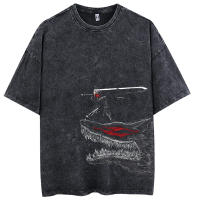 Camiseta Hip Hop Para Hombres Estilo Callejero Retro Vintage Tejido Algodón Manga Corta Gráfico Anime Harajuku Casual - details 4