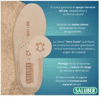Plantillas Ortopédicas Saluber, de cuero, tecnología Poron+, membrana de carbón activo, elimina olores, plantillas de zapatos de acción transpirables, hombre y mujer, absorción de golpes. - details 6