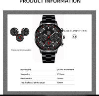 Reloj De Pulsera De Cuarzo Para Hombre Estilo Casual Y Negocio Material De Acero Inoxidable Luminoso Con Correa De Cuero Reloj De Fecha - details 1