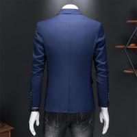 Chaleco De Novio Casual Para Hombre Marca Alta Color Sólido Diseño De Negocios Blazer De Boda Top De Traje Chaqueta De Moda - details 11
