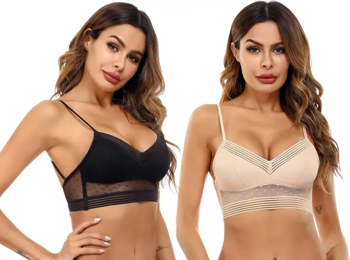 Sujetador de Espalda Baja Mujer Cómodo Sujetador sin Espalda para Mujer Moda Sujetador Invisible con Espalda en Forma de U para Mujer S-XXL - 1