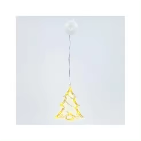 Árbol colgante LED DIP de Navidad para decoración de interior 3xLR03/AAA (0,23W 3000K) IP20 16x20cm con ventosa - 1