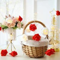 Luces De Rosas Románticas Con 10/20 LED Para Decoración De Bodas Y Fiestas Guirnalda De Flores Artificiales Lámpara Nocturna De Fairy Light - details 5