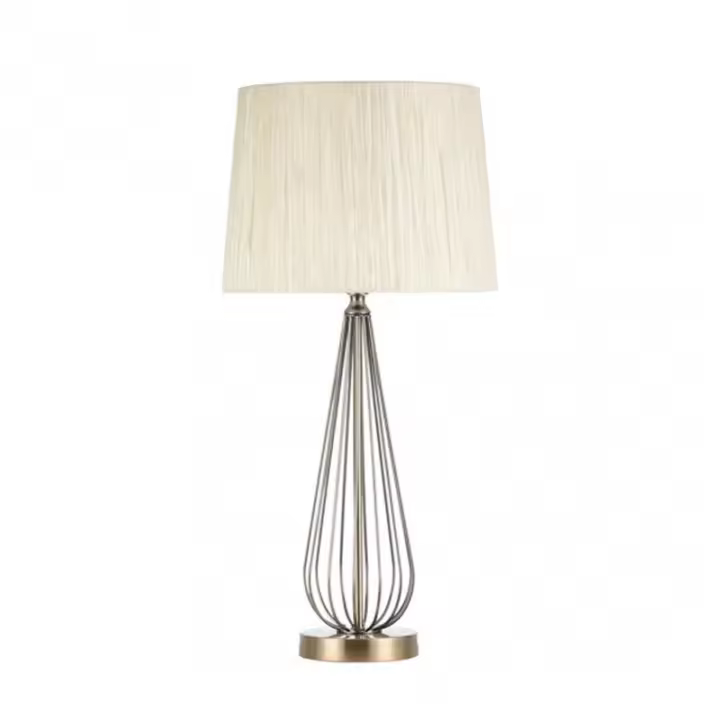 Lámpara de Mesa FABRILAMP Robina Cuero Beis 62x30x30 Cm - 1