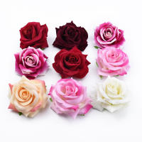 Rosa De Seda 10CM Flores Artificiales Para Bodas Navidad Arcos De Jardín DIY Regalo Adorno De Casa Y Cabeza - details 10