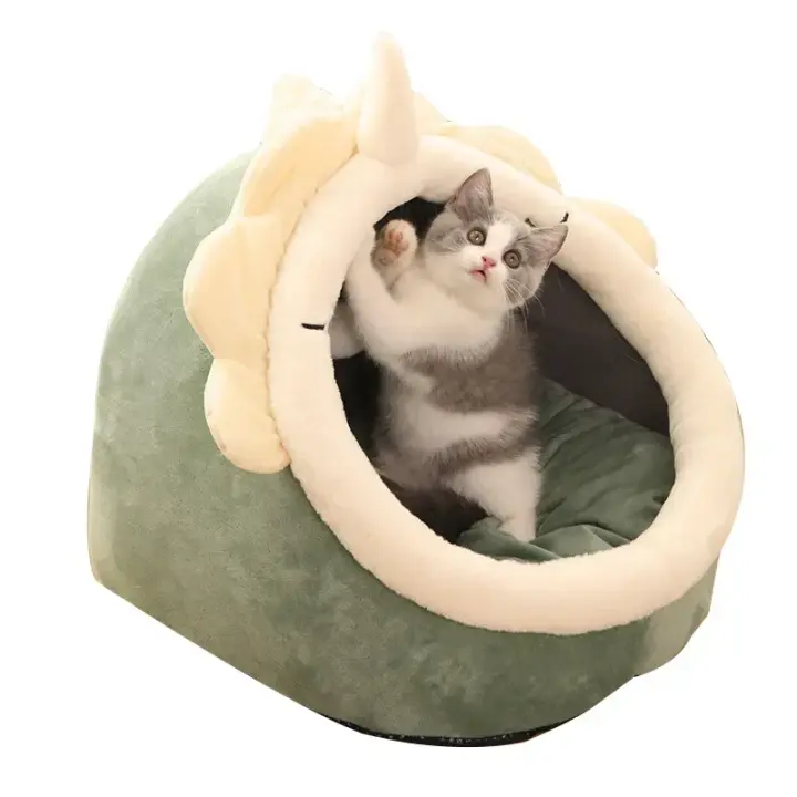 Cama y Cálida para mascotas, Juguetes de Campana, tienda de campaña para casa de mascotas, albrilla lavable para Perros Pequeños, Cámaras de Invierno para Gatos - 1