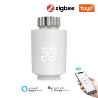 Termostato inteligente para radiador, válvula termostática, controlador de temperatura, compatible con Alexa, Google Home, TRV06, Tuya, ZigBee Radiator Actuator Thermostat - details 0