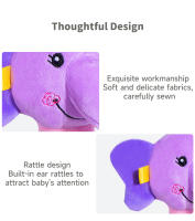 Juguetes Educativos Para Bebés Rattle De Peluche Animal Tamaño 18x10CM Juguete De Viaje Sensorial Para Recién Nacidos Regalo - details 5