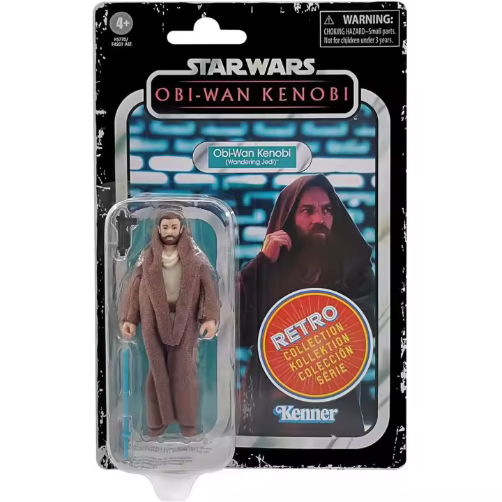 HASBRO - Star Wars -  Colección Vintage - Juguete OBI - WAN Kenobi (Wandering Jedi) -  Diseño y detalles de las figuras originales de los años 70 -  Recomendado para mayores de 4 años - 1