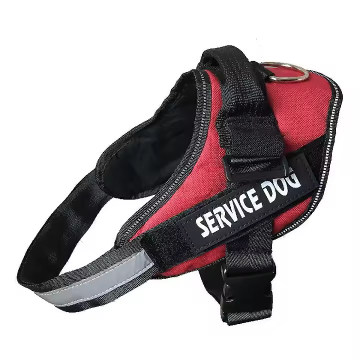 Collares rojos para perros de servicio, diseñados para perros medianos y grandes, correas para perros, transportadores de mascotas, correas para pasear perros - 1