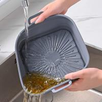 Caja para hornear de silicona para los productos de la freidora reutilizable, Gris - details 1