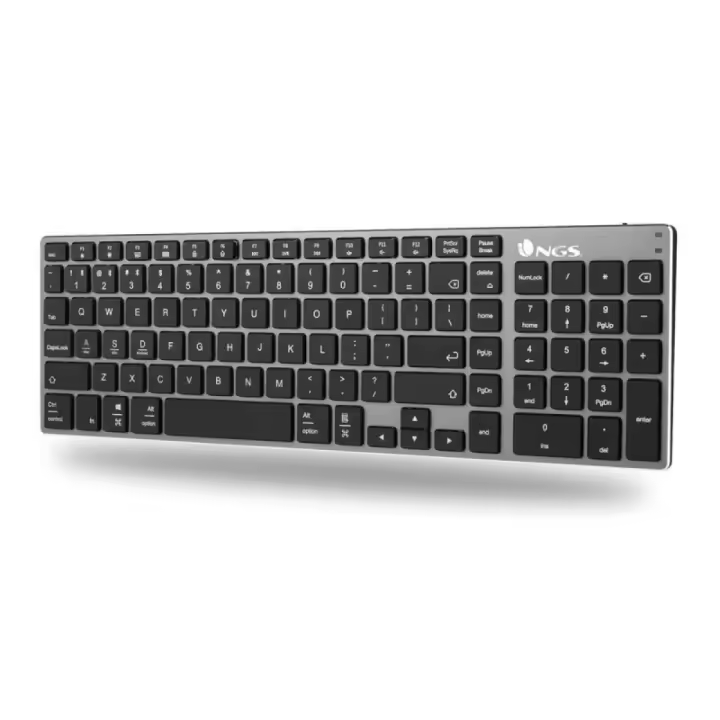 Teclado Inalámbrico por Bluetooth NGS Fortune-BT/ Gris - 1