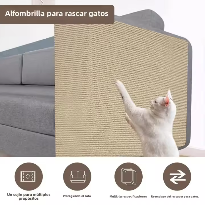 Alfombrilla De Apariencia Para Gatos Autoadhesiva Protectora De Muebles Y Patas De Gato Juguete Para Gatos De Capa Sola Tamaño 33x30x10cm - 1