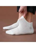 6 Pares De Calcetines Para Hombre Color Sólido Primavera/Verano Deportivos Cortos Antideslizantes Absorbentes De Sudor Calcetines De Barco Para Mujer - details 0