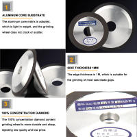 Discos De Pulido Con Diamante Para Herramienta De Mezclado Y Polvo De Corte 75/100/125/150mm Resina Duradera Para Fabricación Comercial - details 8