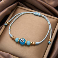 Pulsera Turca Con Ojo Maléfico Para Hombres Y Mujeres Hecha a Mano Con Hilo Tejido Y Cuentas De Cristal Para Parejas Joyería De Moda - details 5