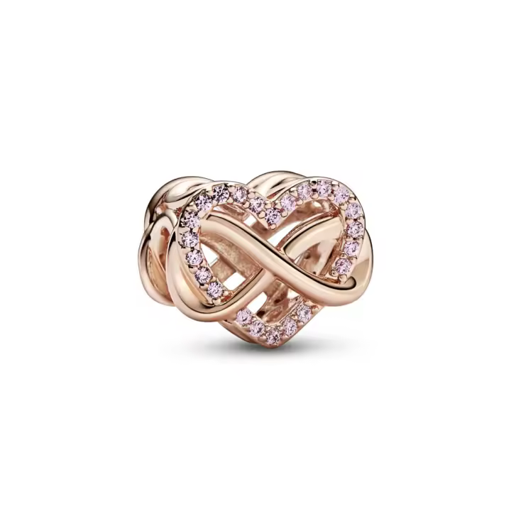 Pandora Moments Charm de Corazón Rosa Familia Infinito 782246C01 , para Mujer - 1