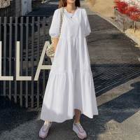 Vestido Largo Casual De Verano Para Mujer ZANZEA 2023 Con Manga Corta Y Cuello Redondo Sobredimensionado Vestidos Femme Elegante Sólido - details 4