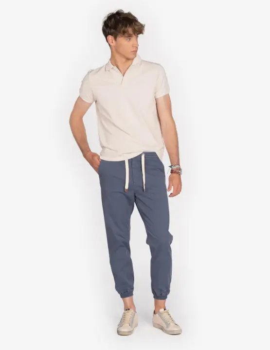 Harper & Neyer - Pantalón Harper Azul Jogger para Hombre - Azul Oscuro con Efecto Lavado - 1