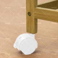 Cesta de almacenamiento con carrito para el hogar, estantería de almacenamiento móvil para el suelo. - details 4