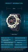 Reloj De Pulsera Militar Deportivo Para Hombre SANDA 3133 G Style 50M a Prueba De Agua Resistente Al Shock Con Cuarzo Digital Y Luz LED - details 7